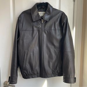Boston Harbour Men’s Leather Bomber Jacket